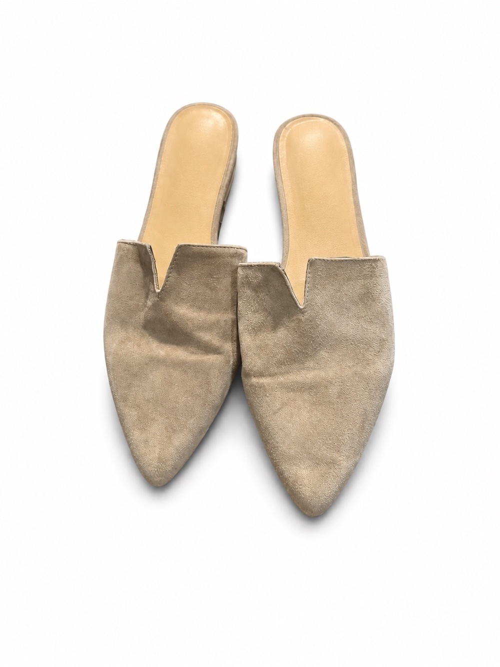 Steve Madden Taupe Suede Slip-On Pointed Mules